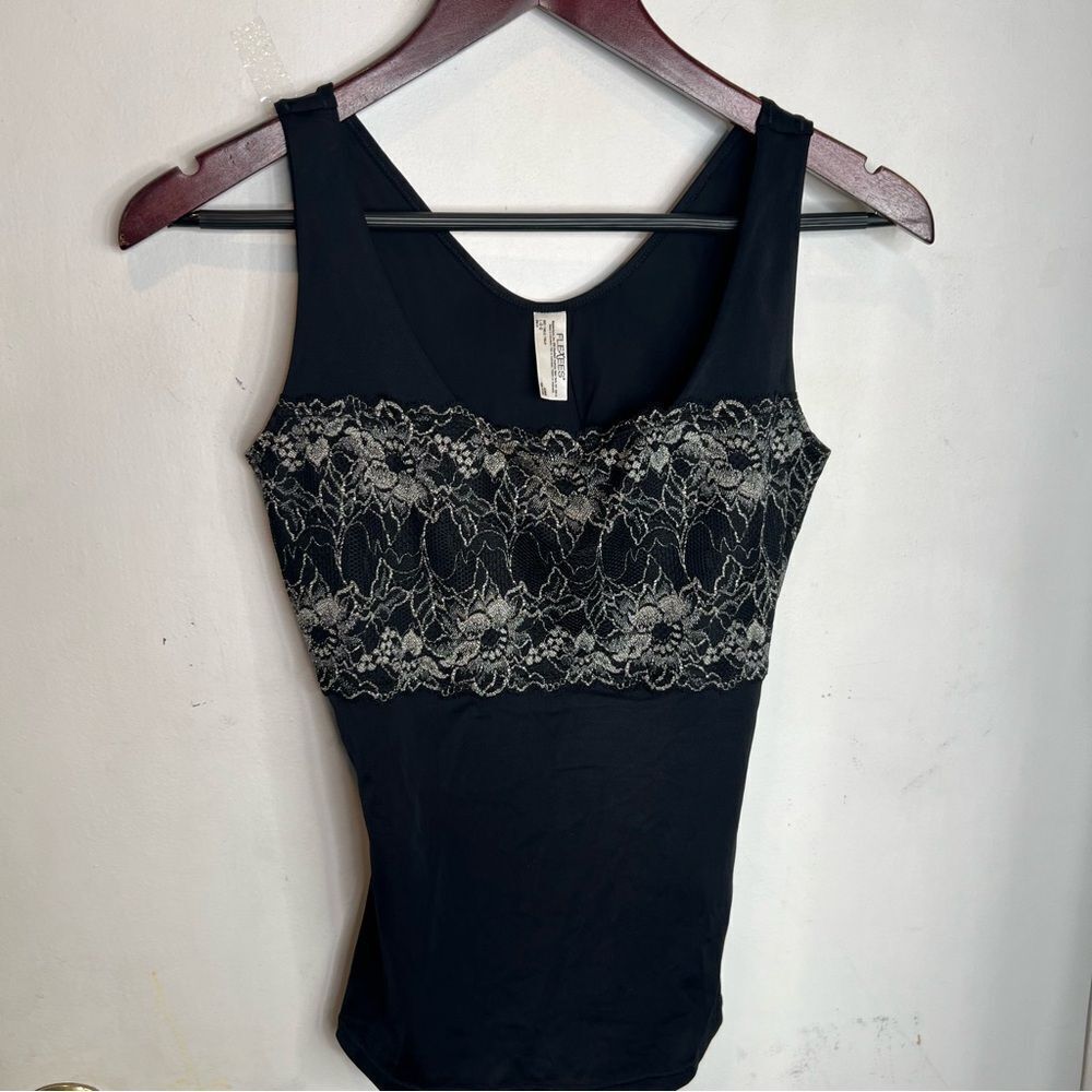 Breezies "Curve & Contour by Flexees" Lace Band Camisole~Medium~A93755 9520P